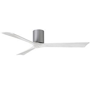 Irene 6-Speed DC 60" Ceiling Fan in Brushed Nickel with Matte White blades