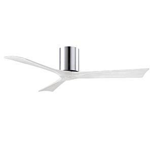 Irene 6-Speed DC 52" Ceiling Fan in Polished Chrome with Matte White blades