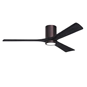 Irene 6-Speed DC 60" Ceiling Fan w/ Integrated Light Kit in Brushed Bronze with Matte Black blades