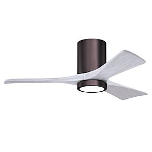 Irene 6-Speed DC 42" Ceiling Fan w/ Integrated Light Kit in Brushed Bronze with Matte White blades