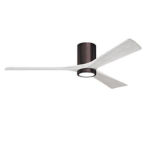 Irene 6-Speed DC 60" Ceiling Fan w/ Integrated Light Kit in Brushed Bronze with Matte White blades