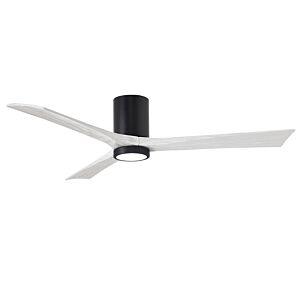 Irene 6-Speed DC 60" Ceiling Fan w/ Integrated Light Kit in Matte Black with Matte White blades