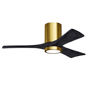 Irene 6-Speed DC 42" Ceiling Fan w/ Integrated Light Kit in Brushed Brass with Matte Black blades