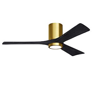 Irene 6-Speed DC 52" Ceiling Fan w/ Integrated Light Kit in Brushed Brass with Matte Black blades