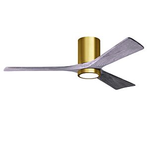 Irene 6-Speed DC 52" Ceiling Fan w/ Integrated Light Kit in Brushed Brass with Barnwood Tone blades