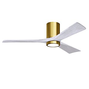 Irene 6-Speed DC 52" Ceiling Fan w/ Integrated Light Kit in Brushed Brass with Matte White blades