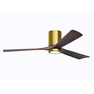 Irene 6-Speed DC 60" Ceiling Fan w/ Integrated Light Kit in Brushed Brass with Walnut blades