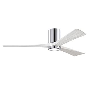 Irene 6-Speed DC 60" Ceiling Fan w/ Integrated Light Kit in Polished Chrome with Matte White blades