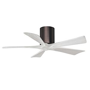 Irene 6-Speed DC 42" Ceiling Fan in Brushed Bronze with Matte White blades