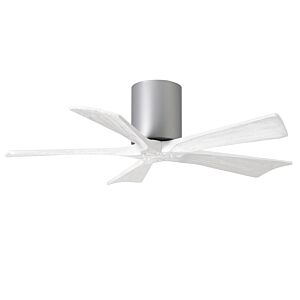 Irene 6-Speed DC 42" Ceiling Fan in Brushed Nickel with Matte White blades