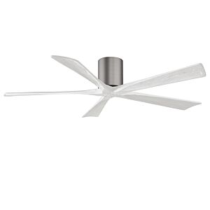 Irene 6-Speed DC 60" Ceiling Fan in Brushed Pewter with Matte White blades