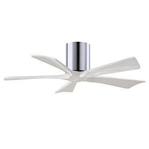 Irene 6-Speed DC 42" Ceiling Fan in Polished Chrome with Matte White blades