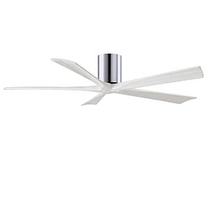 Irene 6-Speed DC 60" Ceiling Fan in Polished Chrome with Matte White blades