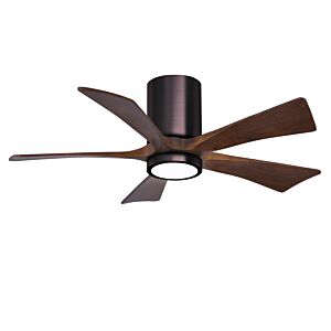 Irene 6-Speed DC 42" Ceiling Fan w/ Integrated Light Kit in Brushed Bronze with Walnut Tone blades