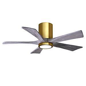 Irene 6-Speed DC 42" Ceiling Fan w/ Integrated Light Kit in Brushed Brass with Barnwood Tone blades
