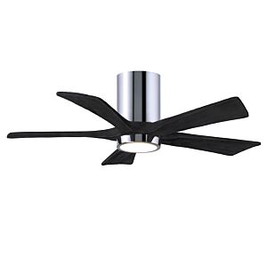 Irene 6-Speed DC 42" Ceiling Fan w/ Integrated Light Kit in Polished Chrome with Matte Black blades