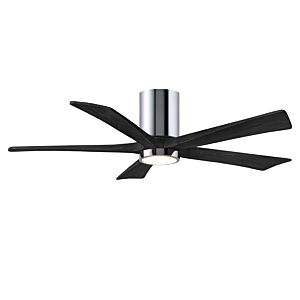 Irene 6-Speed DC 52" Ceiling Fan w/ Integrated Light Kit in Polished Chrome with Matte Black blades