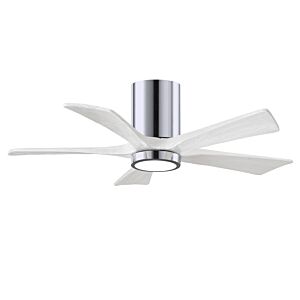 Irene 6-Speed DC 42" Ceiling Fan w/ Integrated Light Kit in Polished Chrome with Matte White blades