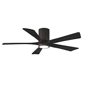 Irene 6-Speed DC 52" Ceiling Fan w/ Integrated Light Kit in Textured Bronze with Matte Black blades