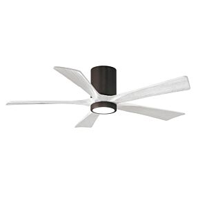 Irene 6-Speed DC 52" Ceiling Fan w/ Integrated Light Kit in Textured Bronze with Matte White blades