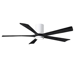 Irene 6-Speed DC 60" Ceiling Fan w/ Integrated Light Kit in White with Matte Black blades