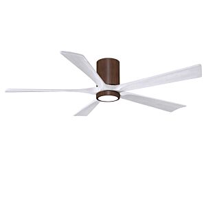 Irene 6-Speed DC 60" Ceiling Fan w/ Integrated Light Kit in Walnut Tone with Matte White blades
