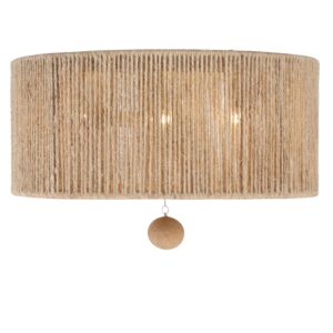 Jessa 3-Light Ceiling Mount in Burnished Silver