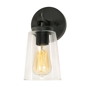 Joanna 1-Light Wall Sconce in Textured Black
