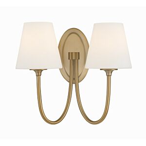 Juno 2-Light Wall Mount in Vibrant Gold