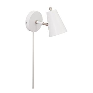 House of Troy Kirby 6.25 Inch LED Wall Lamp in White/Satin Nickel