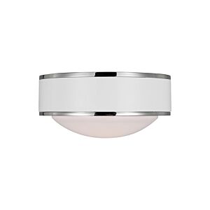 Monroe 1-Light LED Flush Mount Ceiling Light in Polished Nickel