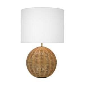 Mari 1-Light Table Lamp in Burnished Brass