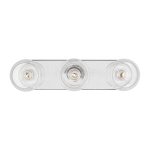 Monroe 3-Light Bathroom Vanity Light in Polished Nickel