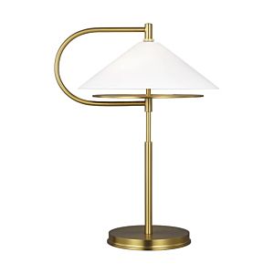 Visual Comfort Studio Gesture 2-Light Table Lamp in Burnished Brass by Kelly Wearstler