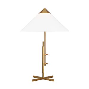 Franklin 1-Light Table Lamp in Burnished Brass