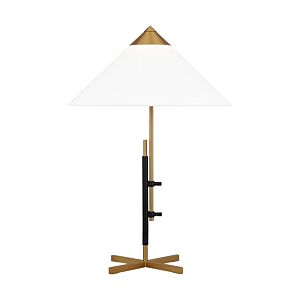 Franklin 1-Light Table Lamp in Burnished Brass with Deep Bronze