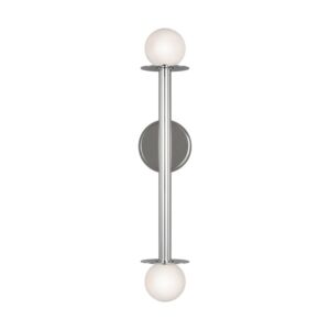 Nodes 2-Light Wall Sconce in Polished Nickel