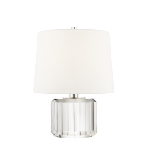 Hudson Valley Hague 14 Inch Table Lamp in Polished Nickel