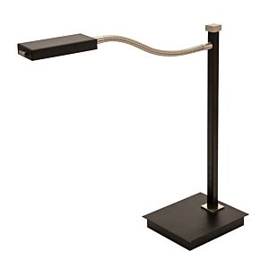  Lewis Table Lamp in Black with Satin Nickel