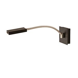  Lewis Wall Lamp in Black with Satin Nickel