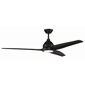 Limerick Indoor or Outdoor 1-Light 60" Ceiling Fan in Flat Black