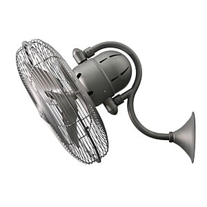 Laura 3-Speed DC 16" Wall Fan in Brushed Nickel with Brushed Nickel blades