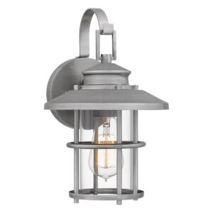 Lombard 1-Light Outdoor Wall Mount in Antique Brushed Aluminum