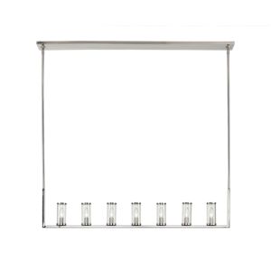 Alora Revolve 7 Light Linear Pendant in Polished Nickel And Clear Glass