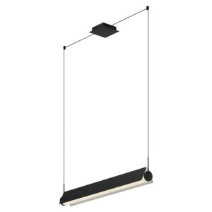 Phoenix LED Linear Pendant in Black with White