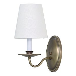 House of Troy Lake Shore 11.5 Inch Wall Lamp in Antique Brass
