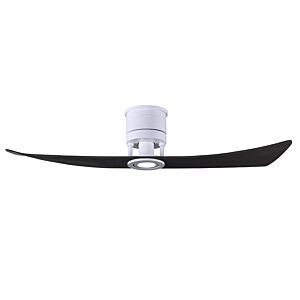 Lindsay 6-Speed DC 52 Ceiling Fan w/ Integrated Light Kit in Matte White with Matte Black blades