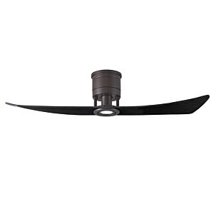 Lindsay 6-Speed DC 52 Ceiling Fan w/ Integrated Light Kit in Textured Bronze with Matte Black blades
