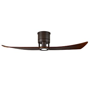 Lindsay 6-Speed DC 52 Ceiling Fan w/ Integrated Light Kit in Textured Bronze with Walnut blades