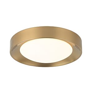 Essene 1-Light LED Ceiling Mount in Aged Gold Brass